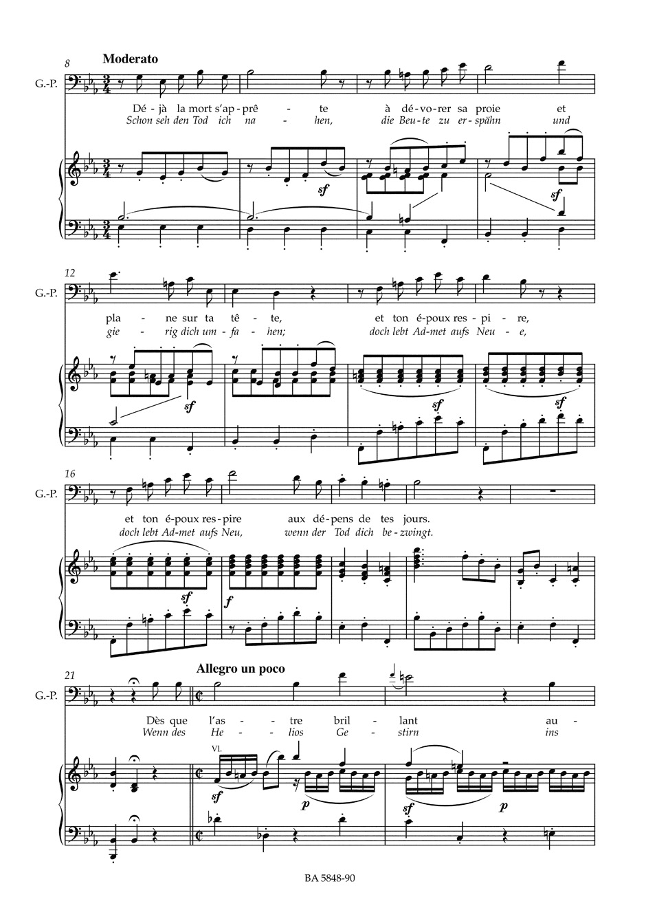 Alceste - Version Paris - GLUCK - Partition - Opéras