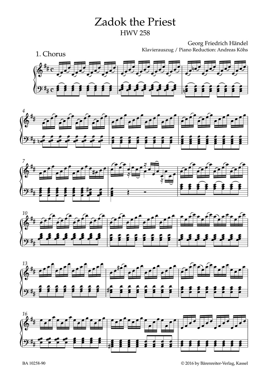 Zadok the Priest - Choeur - HAENDEL - Partition - Chœur