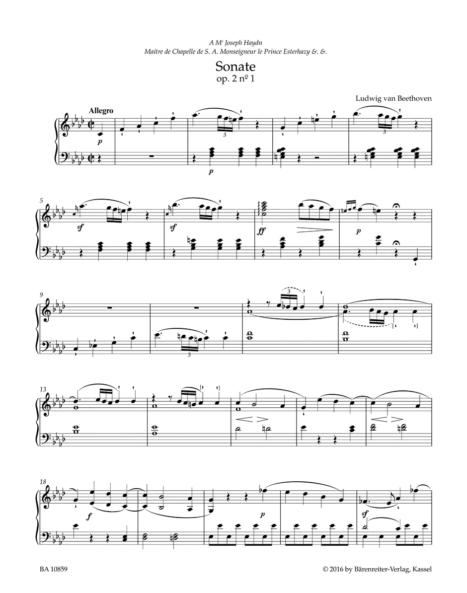 3 Sonates Pour Piano Opus 2 - BEETHOVEN - Partition - Piano