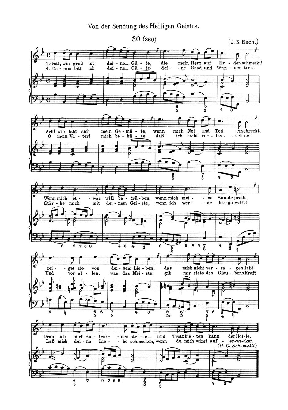 Die Gesänge zu Schemellis Musicalischem Gesangbuch - BACH - Partition