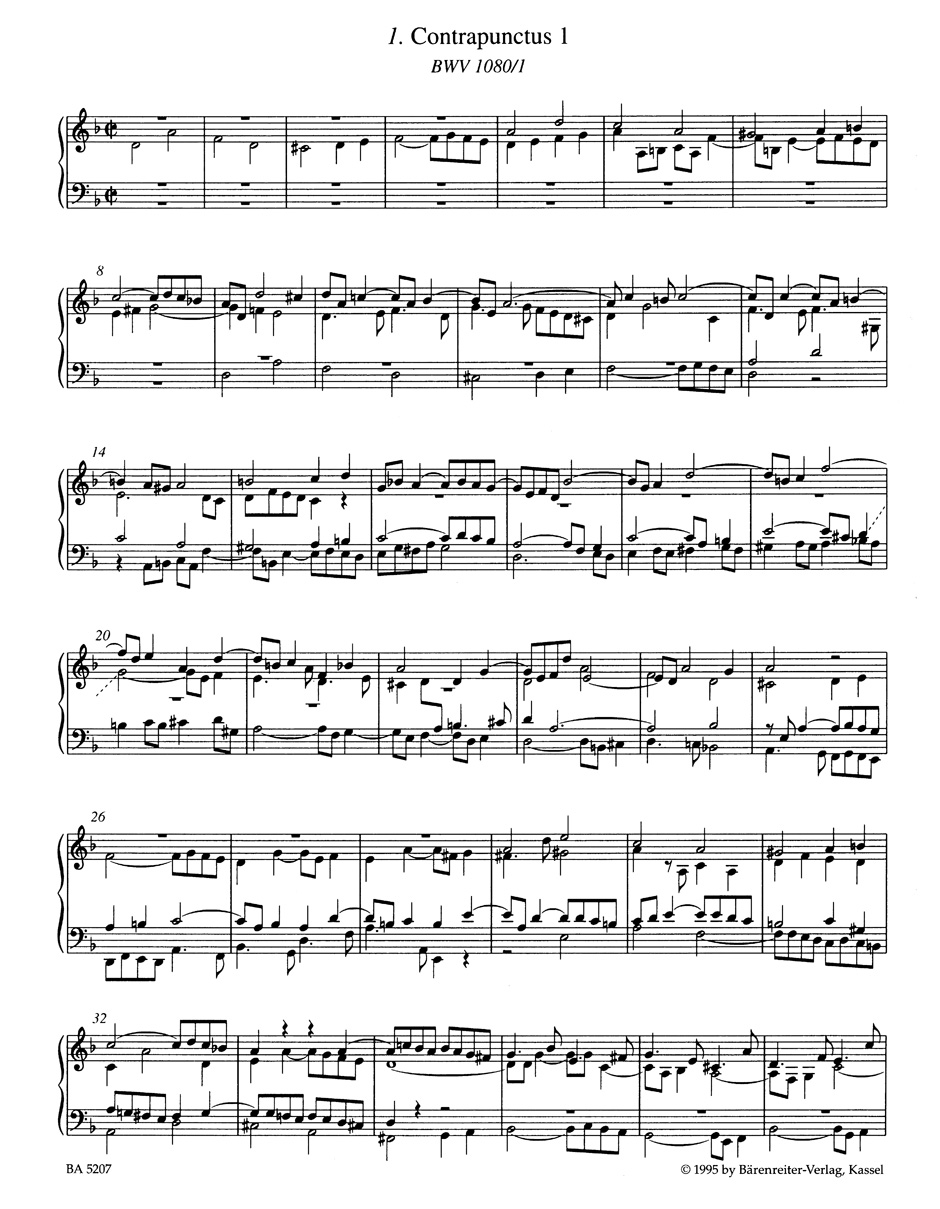 Die Kunst Der Fuge BWV 1080 - BACH - Partition - Piano