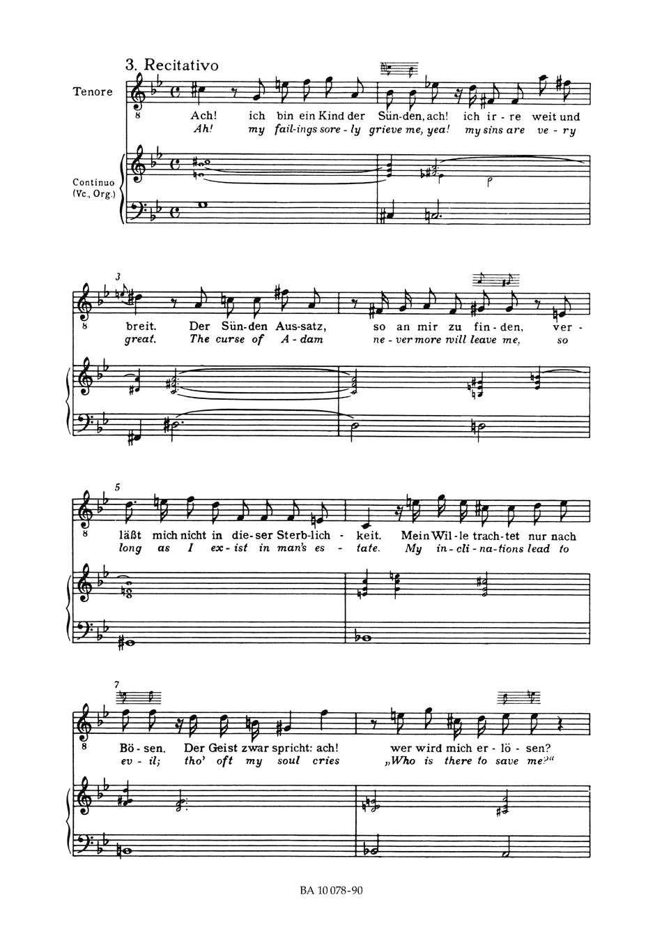 Cantate BWV 78 - Choeur - BACH - Partition - Chœur