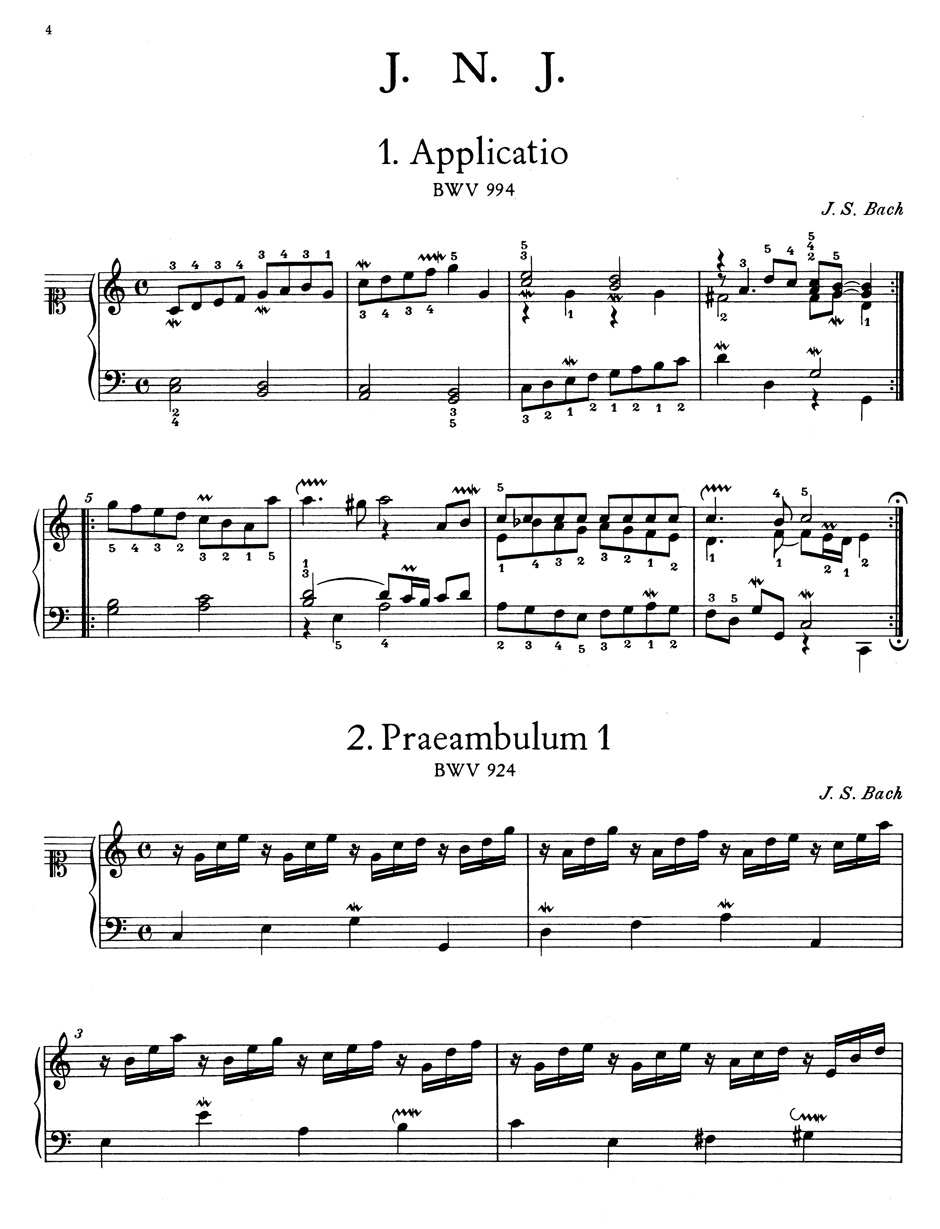 Klavierbüchlein für Wilhelm Friedemann Bach. Urtext der Neuen Bach-Ausgabe