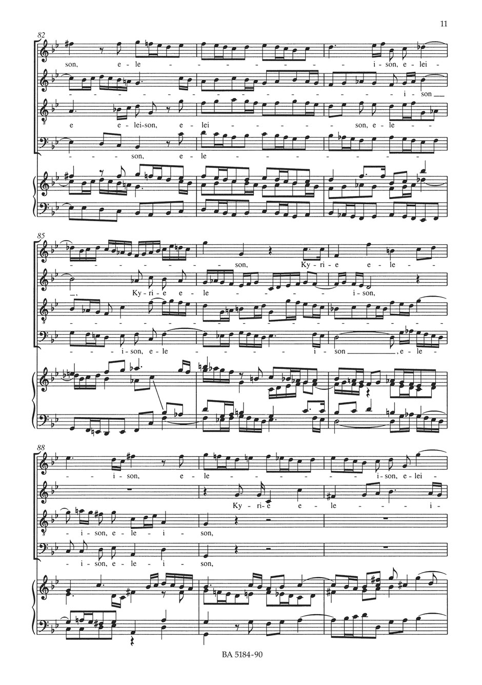 Messe en Sol Mineur BWV 235 - BACH - Partition - Chœur