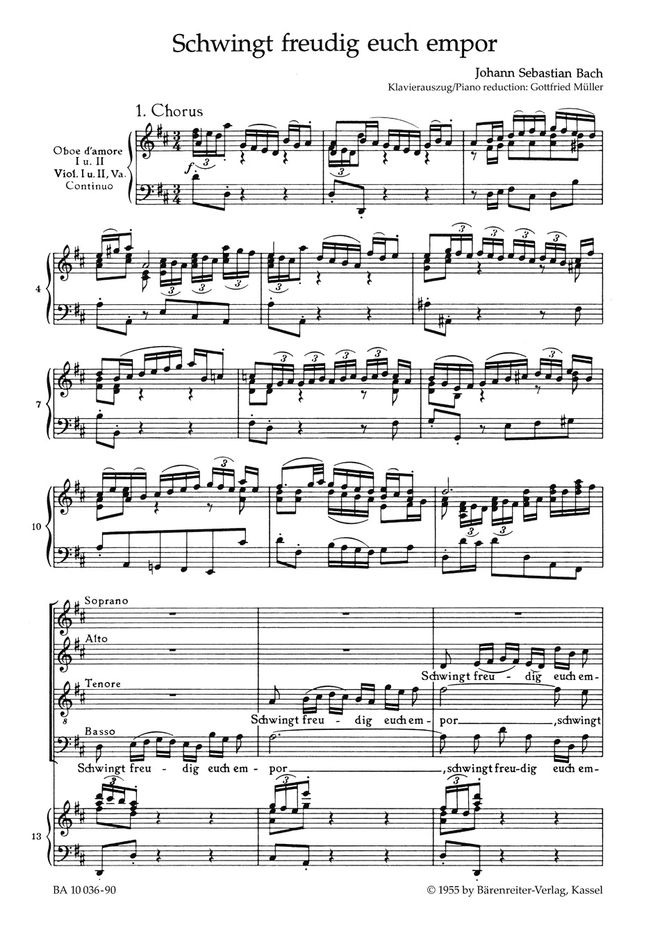 Cantate 36 Schwingt Freudig Euch Empor - BACH - Partition - Chœur