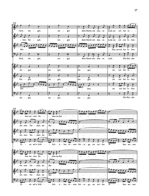 Motet BWV 225 - Choeur - BACH - Partition - Chœur