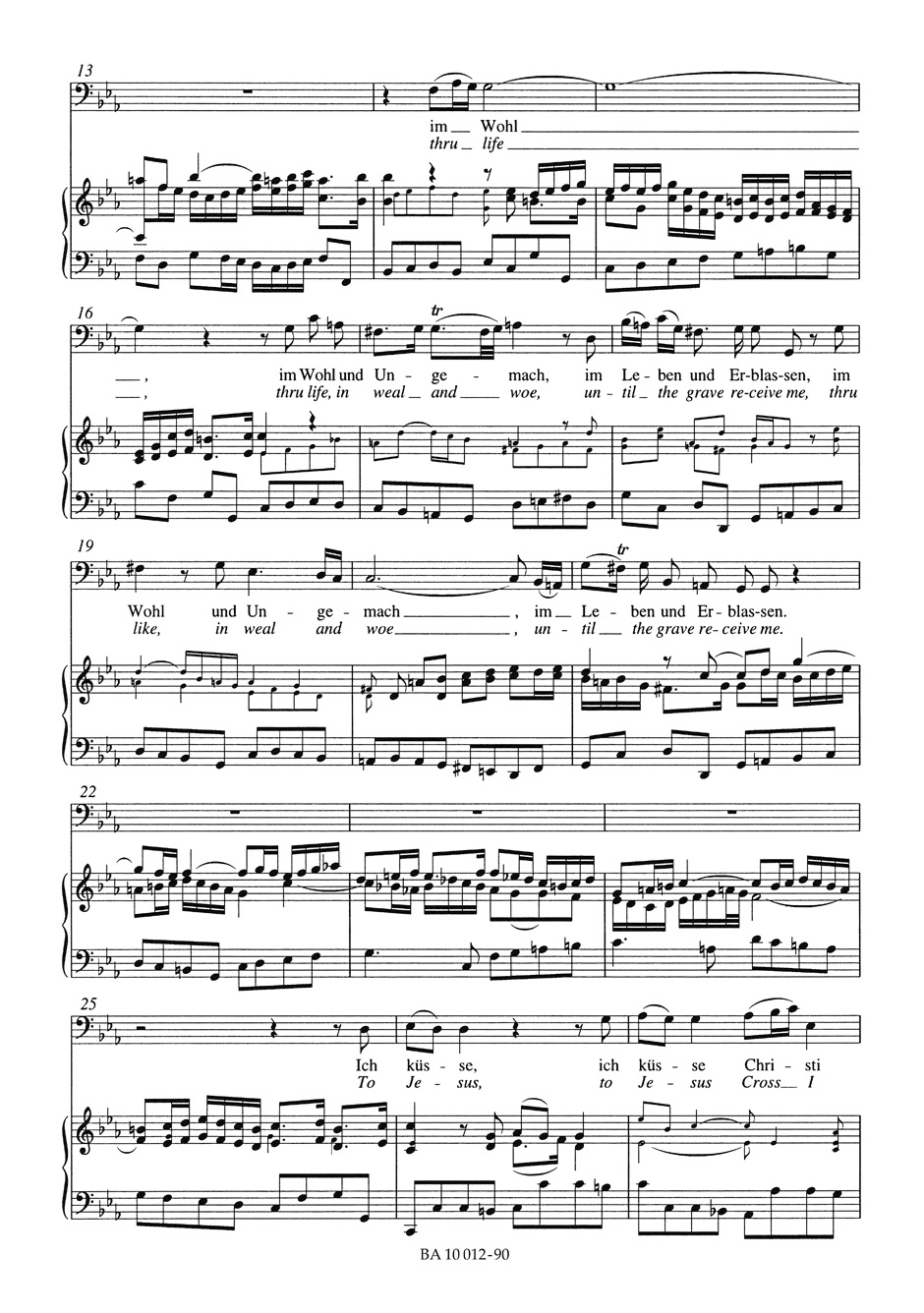 Cantate 12 Weinen, Klagen, Sorgen, Zagen - BACH - Partition - Chœur