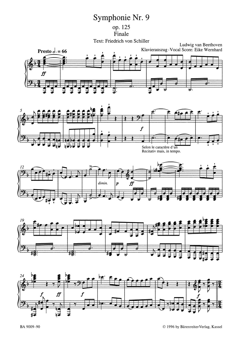 An die Freude Opus 125 - BEETHOVEN - Partition - Chœur