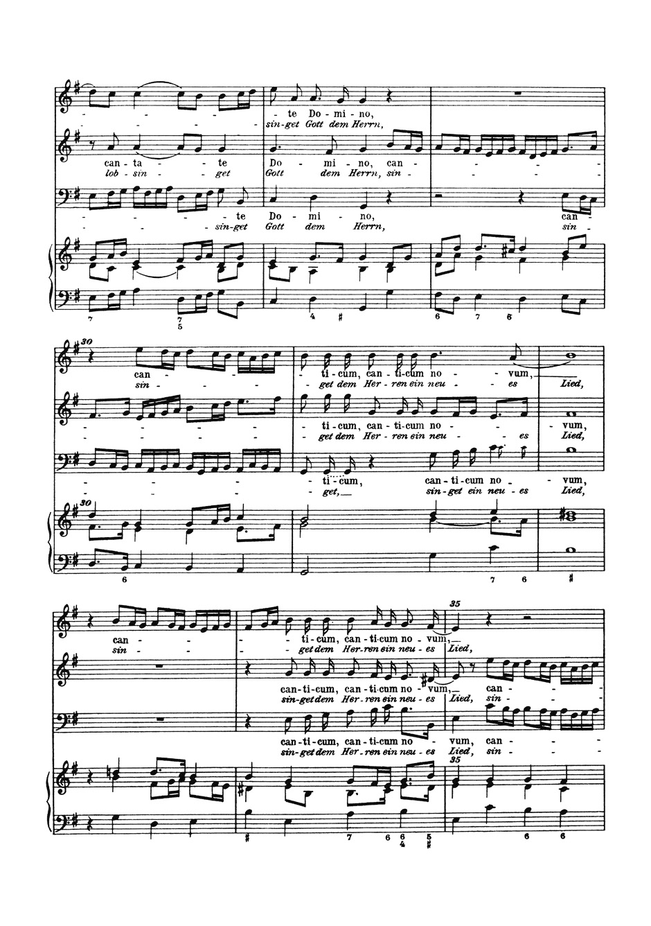 Cantate Domino Buxwv 12 - BUXTEHUDE - Partition - Chœur