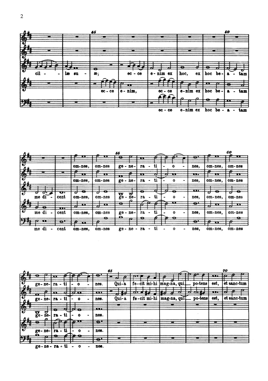 Magnificat Anima Mea. Choeur Seul - BUXTEHUDE - Partition - Chœur