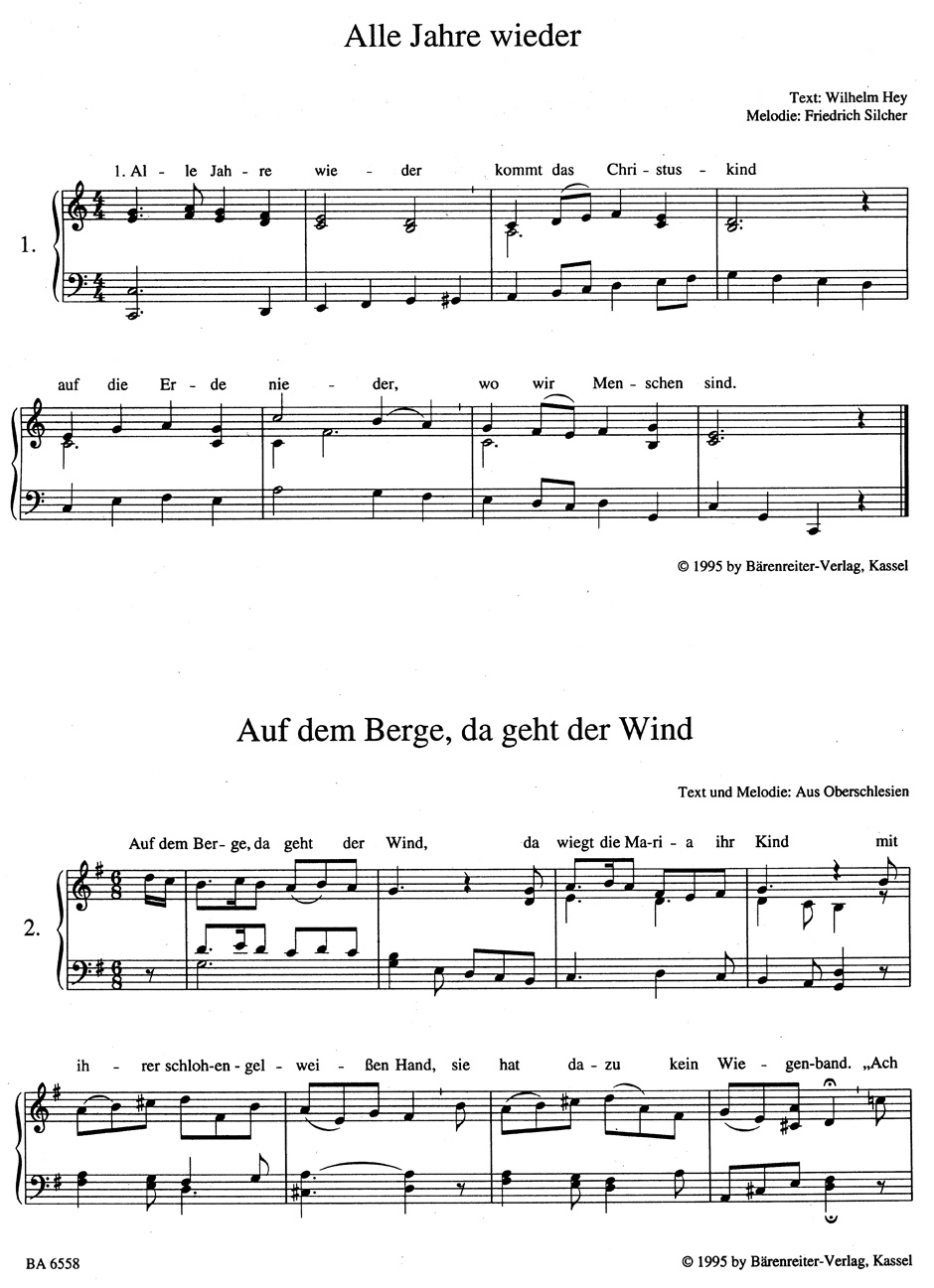 Bärenreiter Weihnachtsalbum - Partition - Piano