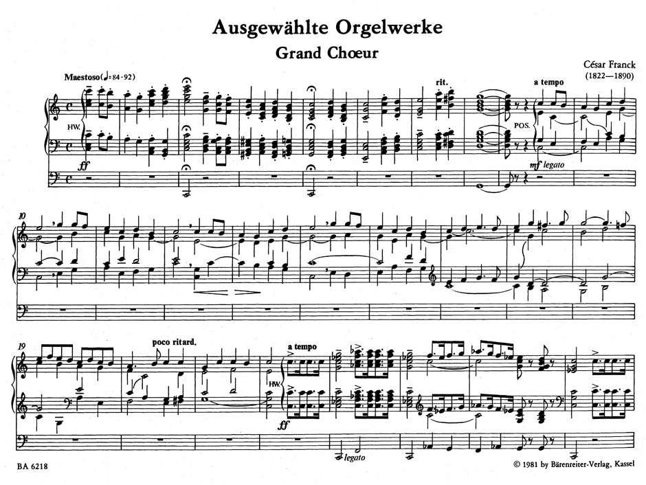 Ausgewählte Orgelwerke - FRANCK - Partition - Orgue
