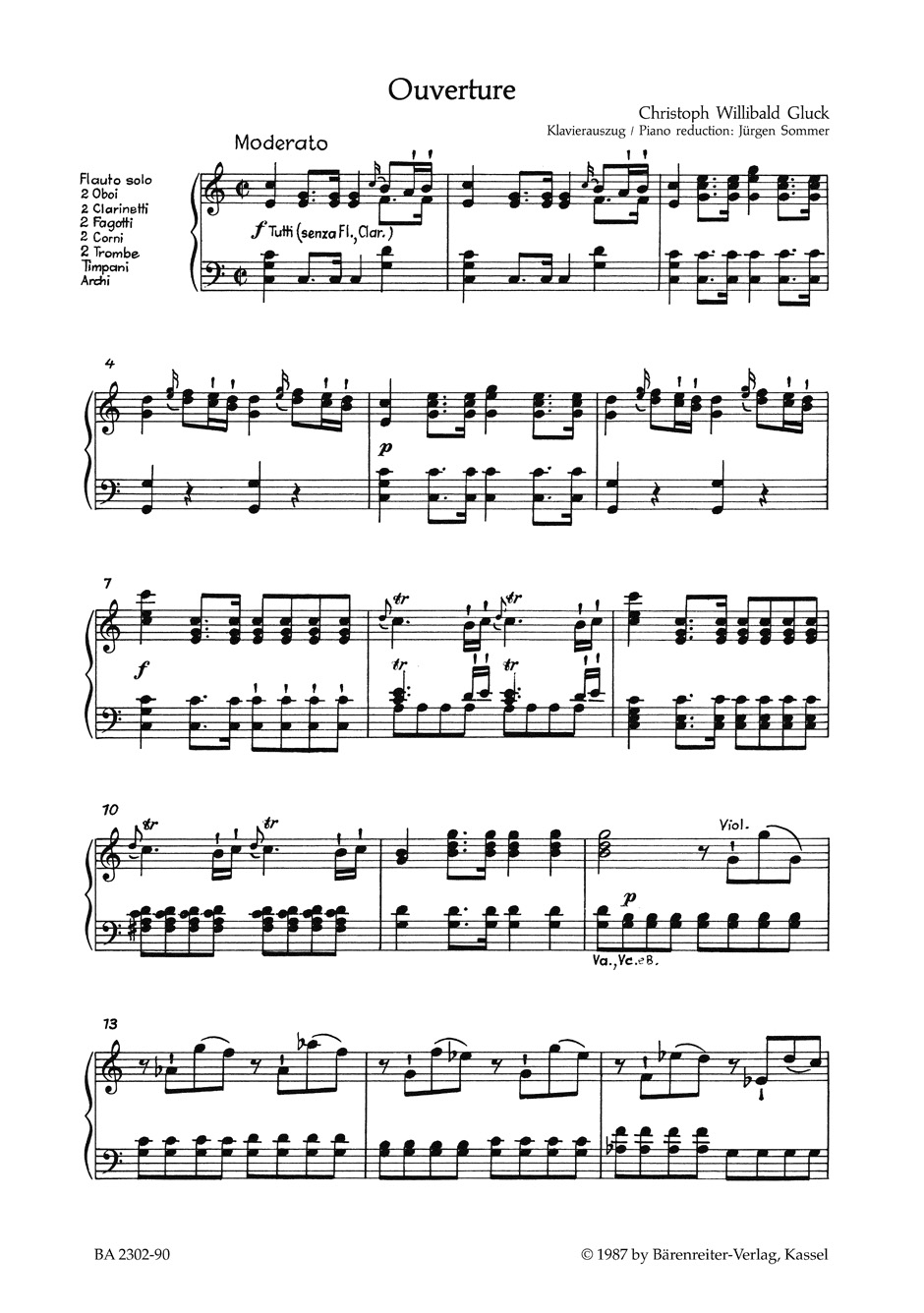 Armide - GLUCK - Partition - Opéras