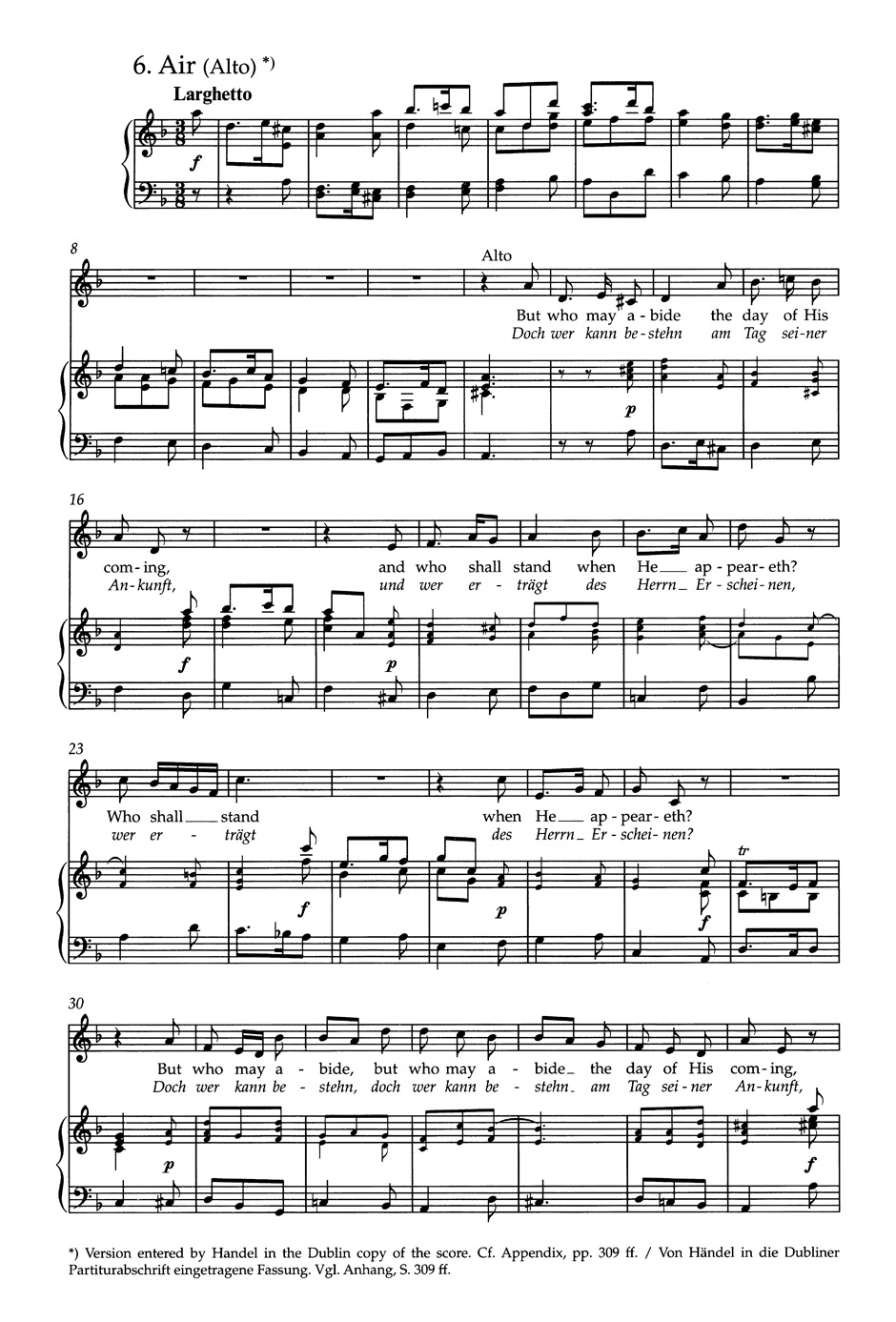 Messie - Choeur - HAENDEL - Partition - Chœur