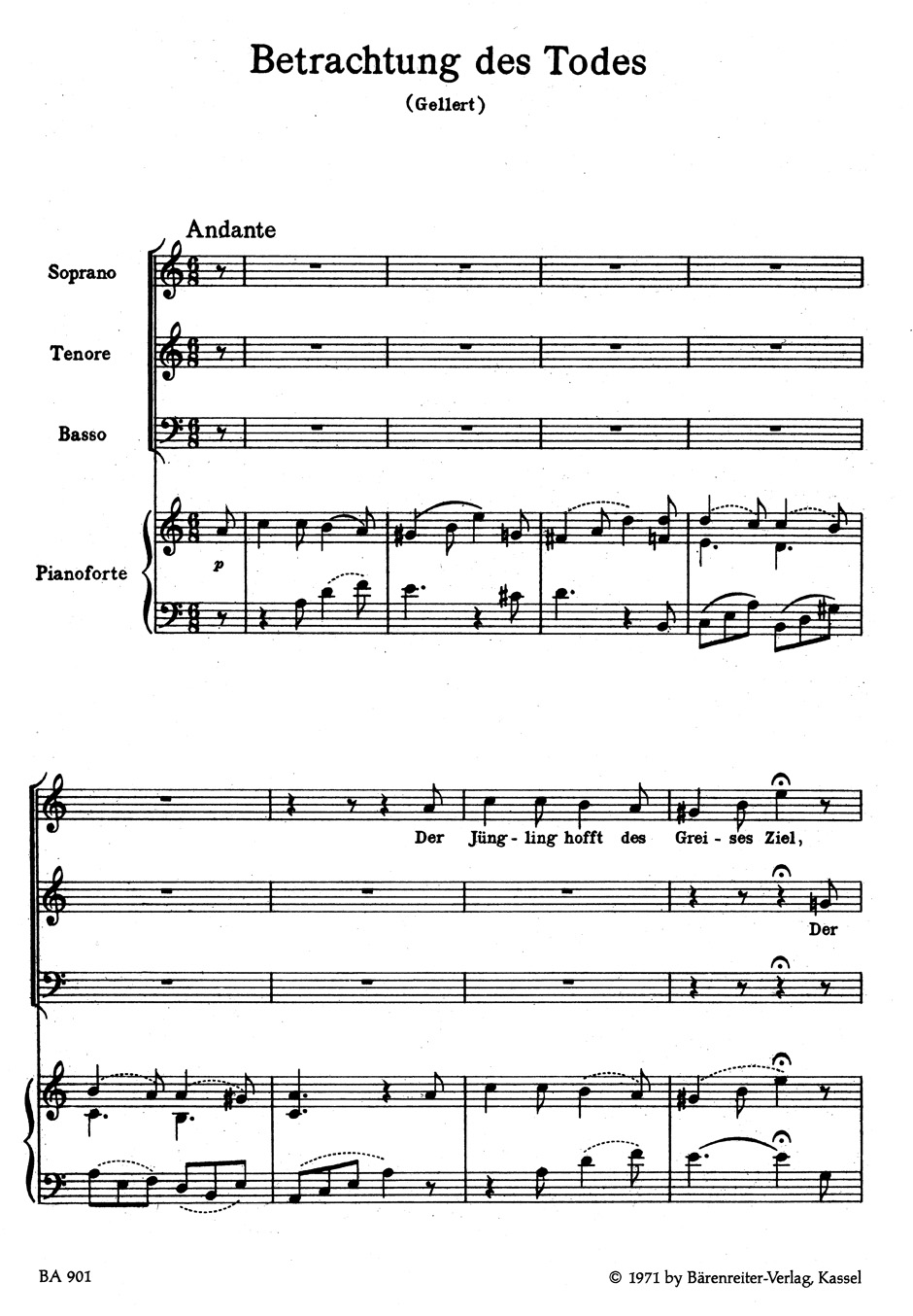 Die drei- und vierstimmigen Gesänge für gemischte Singstimmen und Klavier