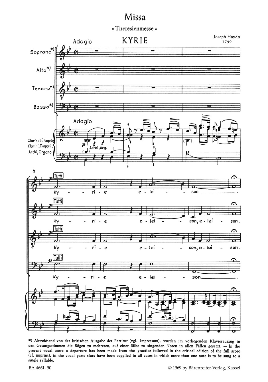 Missa B-Dur Theresien-Messe - HAYDN - Partition - Chœur