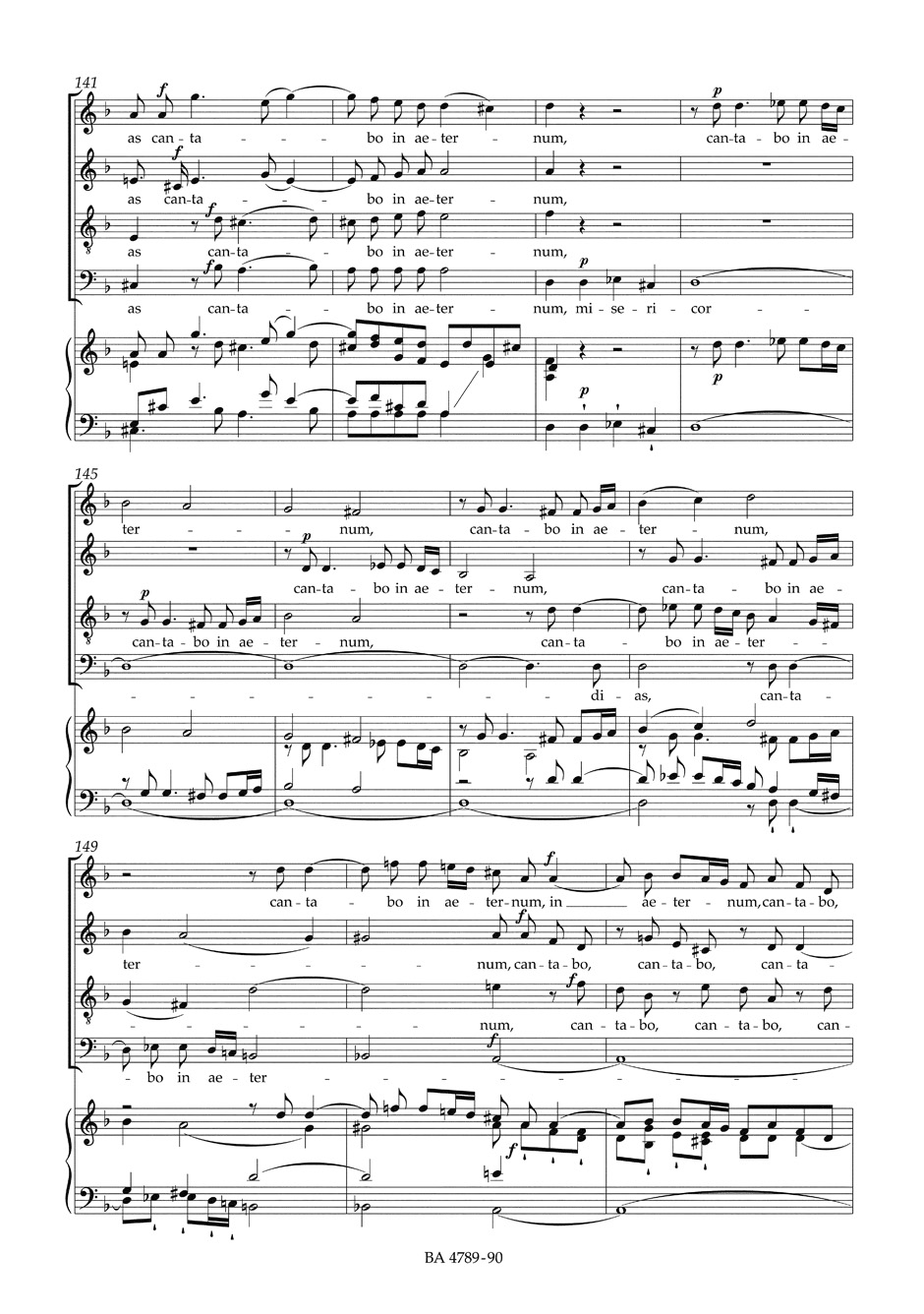 Misericordias Domini, KV 222 - MOZART - Partition - Chœur