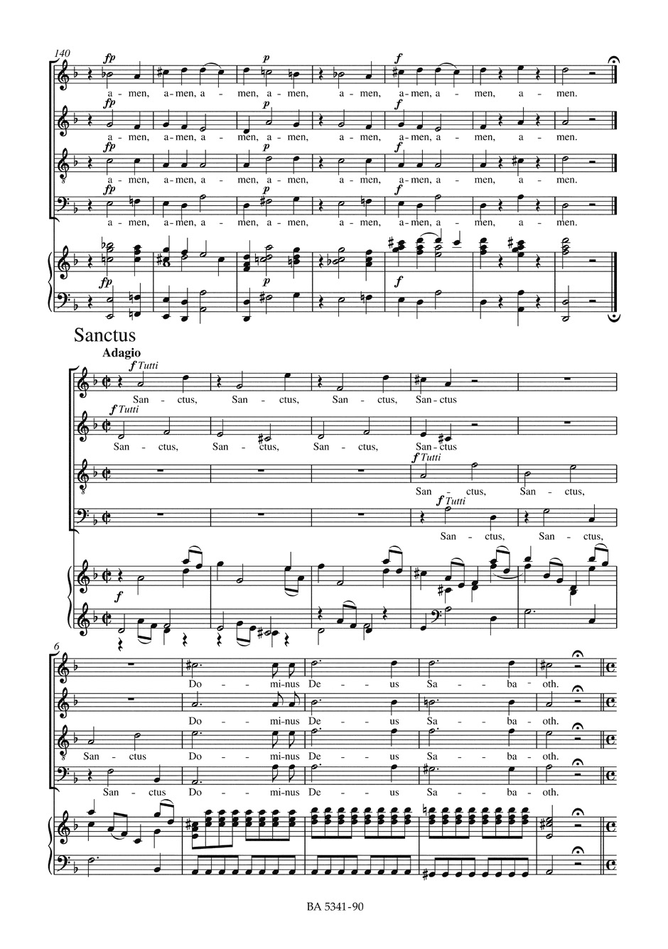 Missa Brevis in d-moll KV 65 61a - MOZART - Partition - Chœur