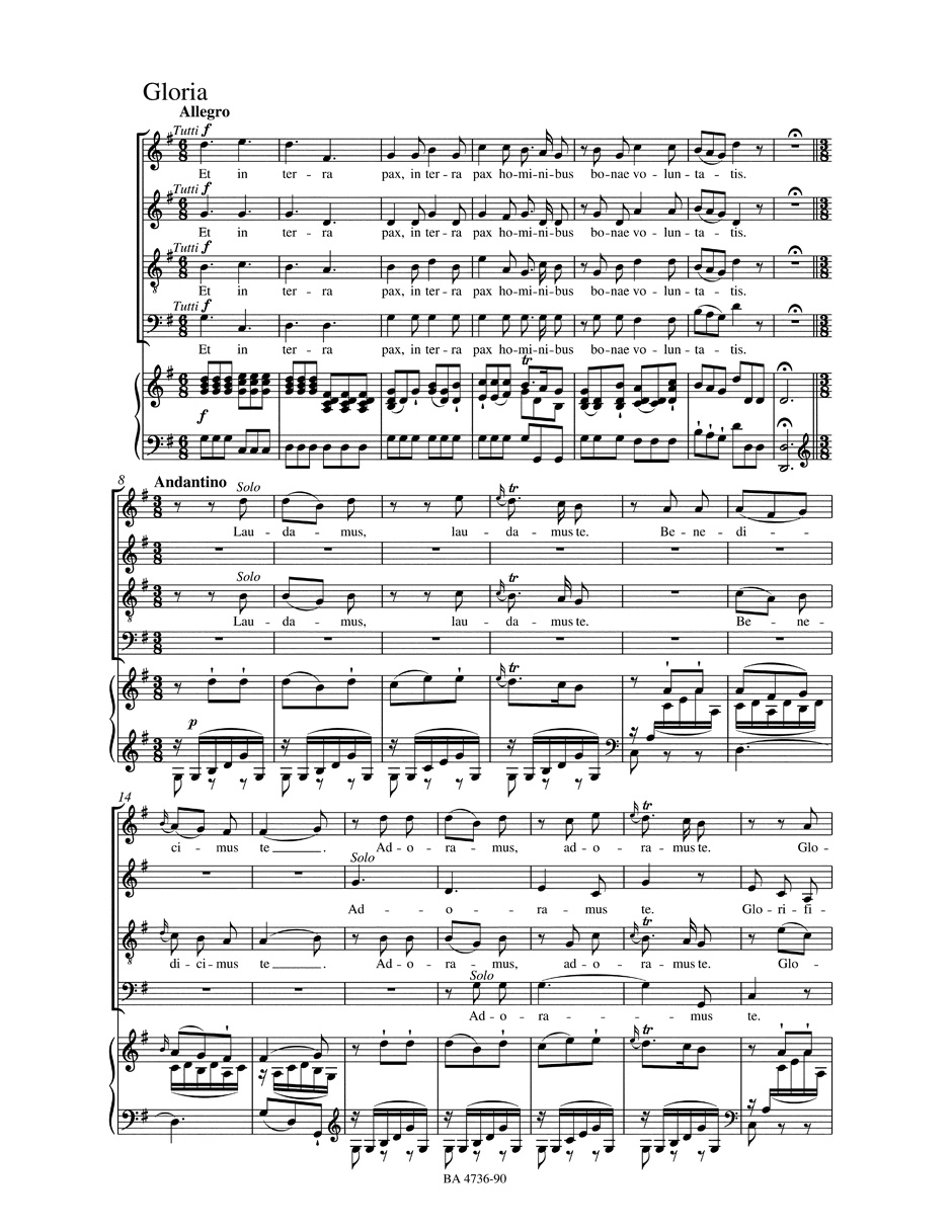 Missa Brevis KV 140 - MOZART - Partition - Chœur