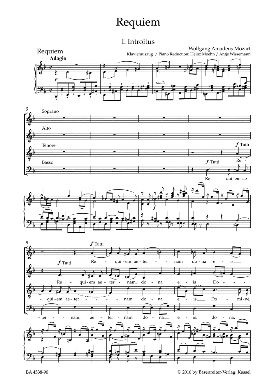 Requiem - Choeur - MOZART - Partition - Chœur