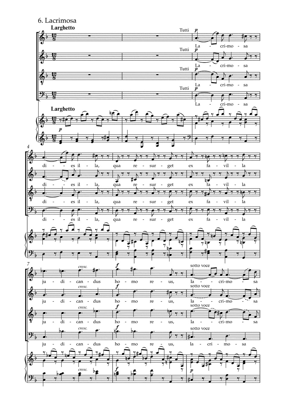 Requiem - Choeur - MOZART - Partition - Chœur
