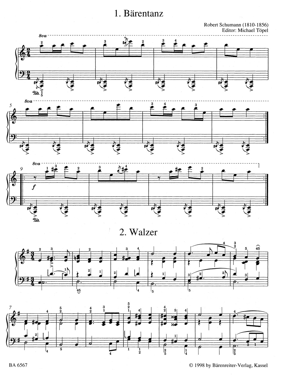 Easy Piano Pieces and Dances - SCHUMANN - Partition - Piano