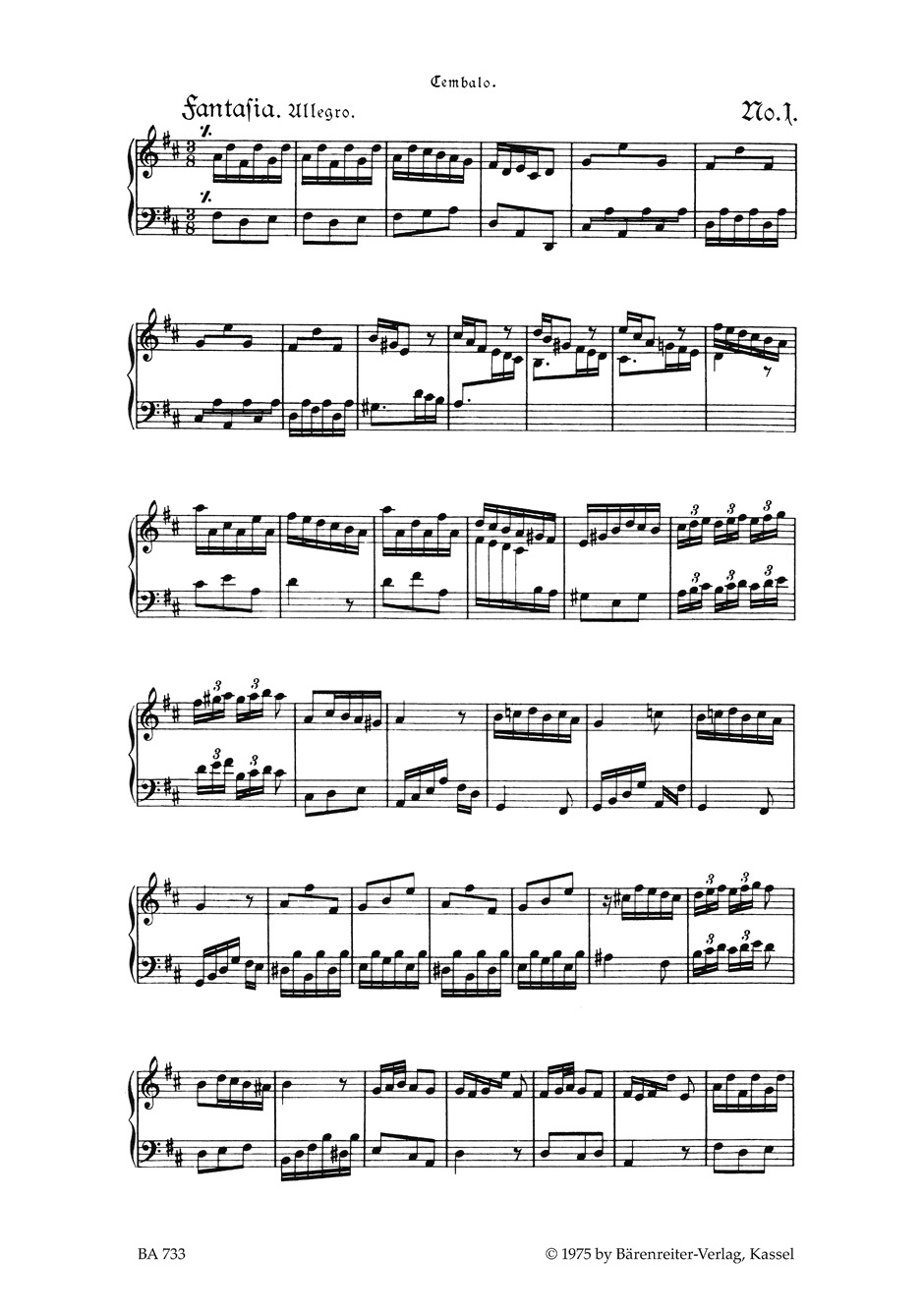 3 Dutzend Klavierfantasien - TELEMANN - Partition - Clavecin