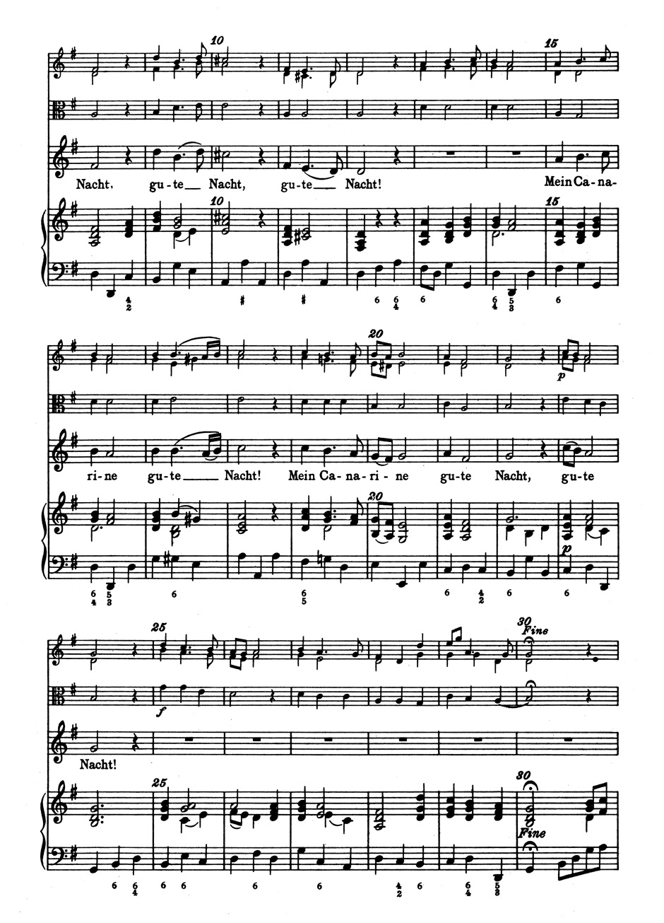 Kanarienvogel Kantate - TELEMANN - Partition