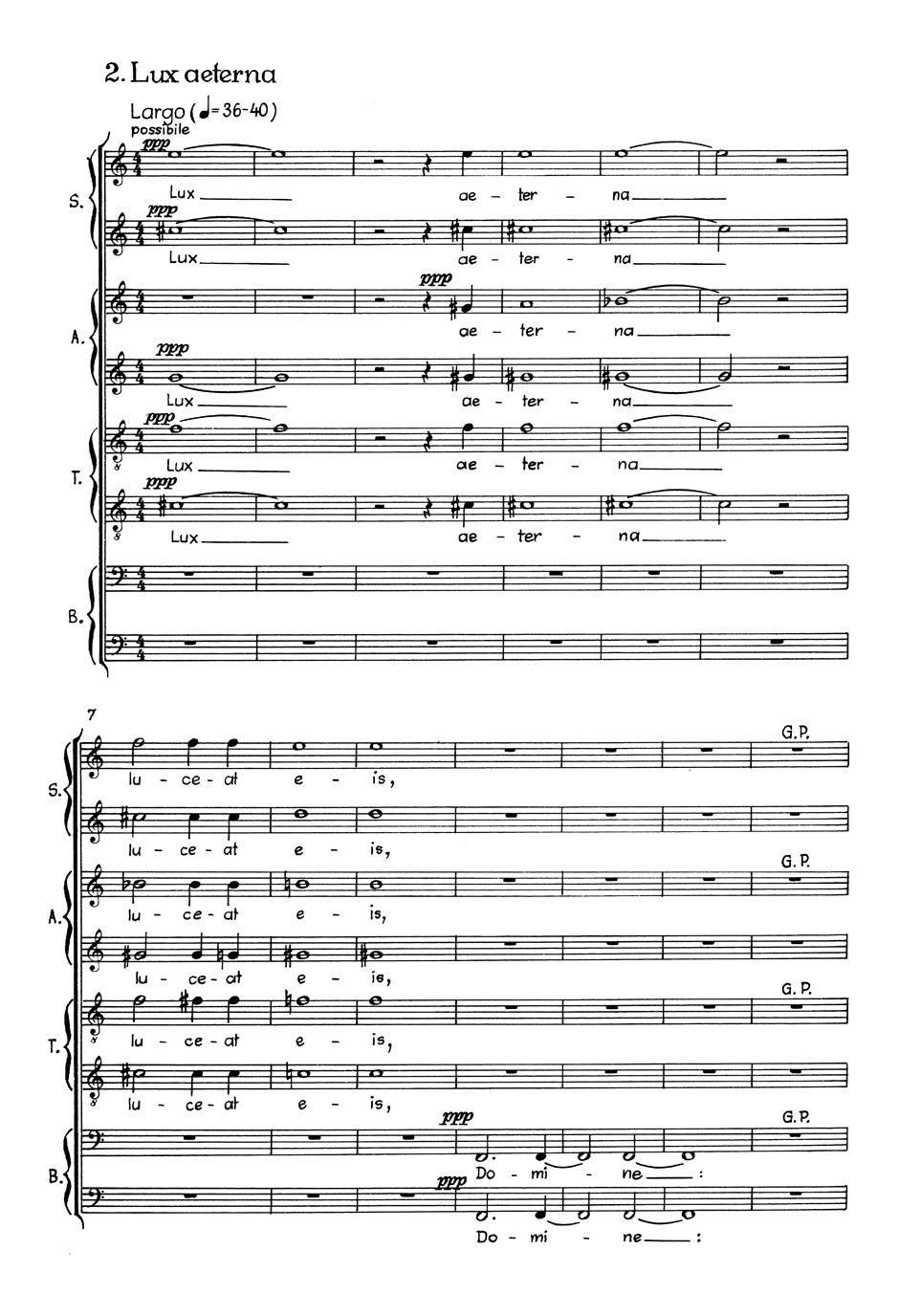 2 Motetten. Agnus Dei - Lux Aeterna 1984 - Manfred Trojahn - Partition