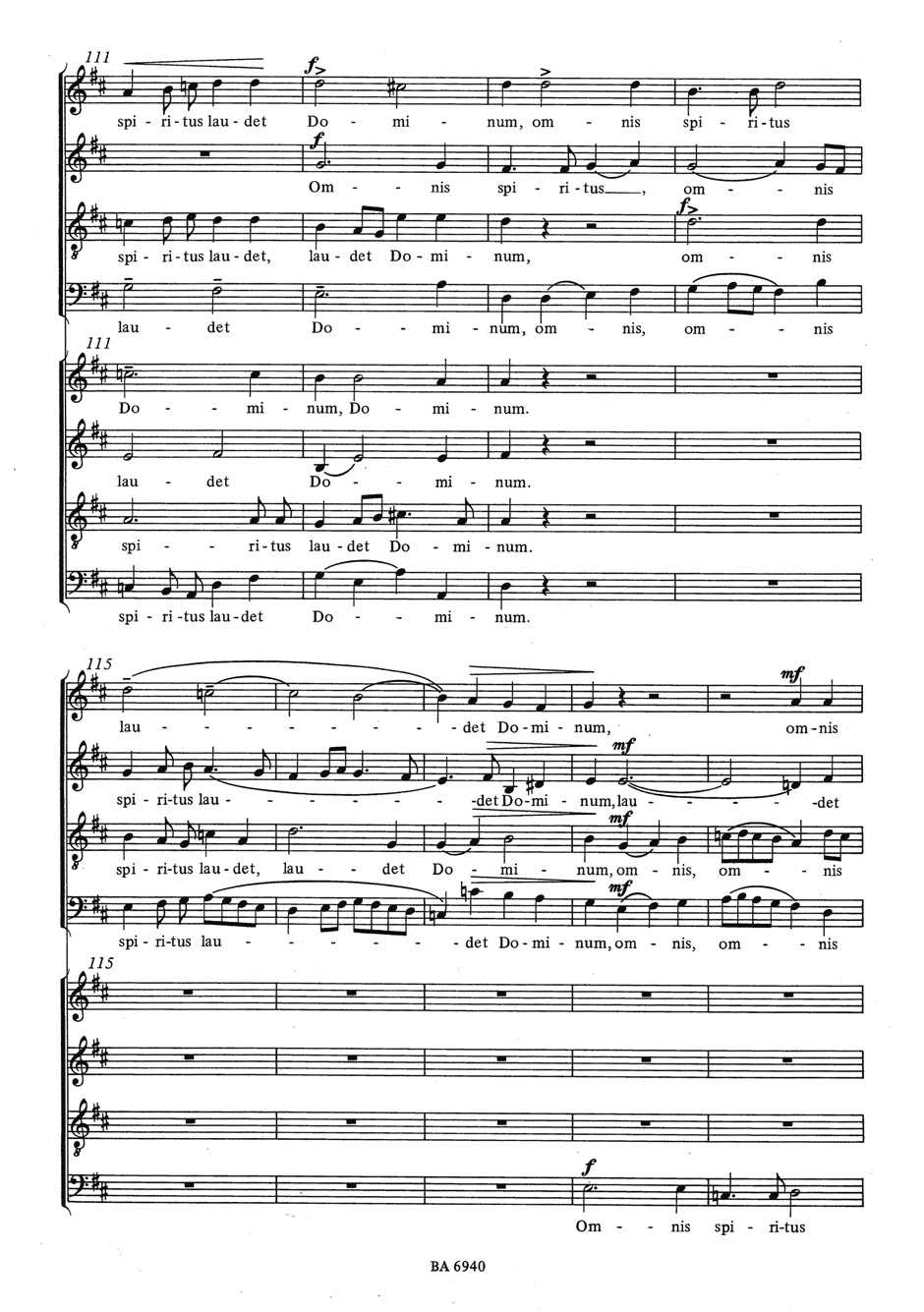 Laudate Dominum, Psalm 150 - Christian Th Weinlig - Partition - Chœur