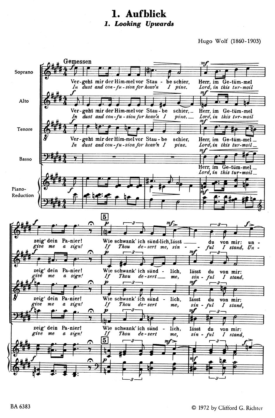 6 Geistliche Lieder Nach Gedichten Von Joseph Von Eichendorff