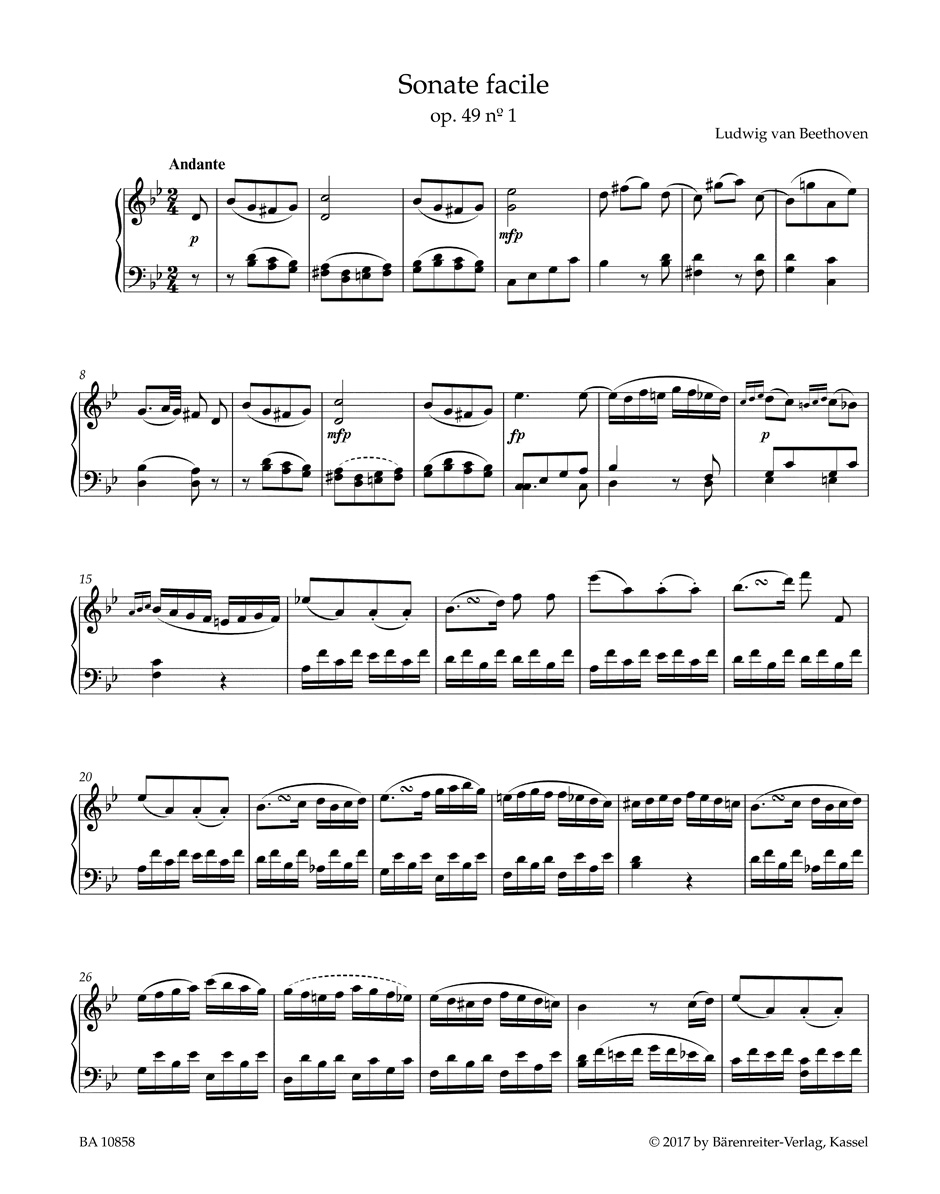 2 Sonates Pour Piano Opus 49 - BEETHOVEN - Partition - Piano