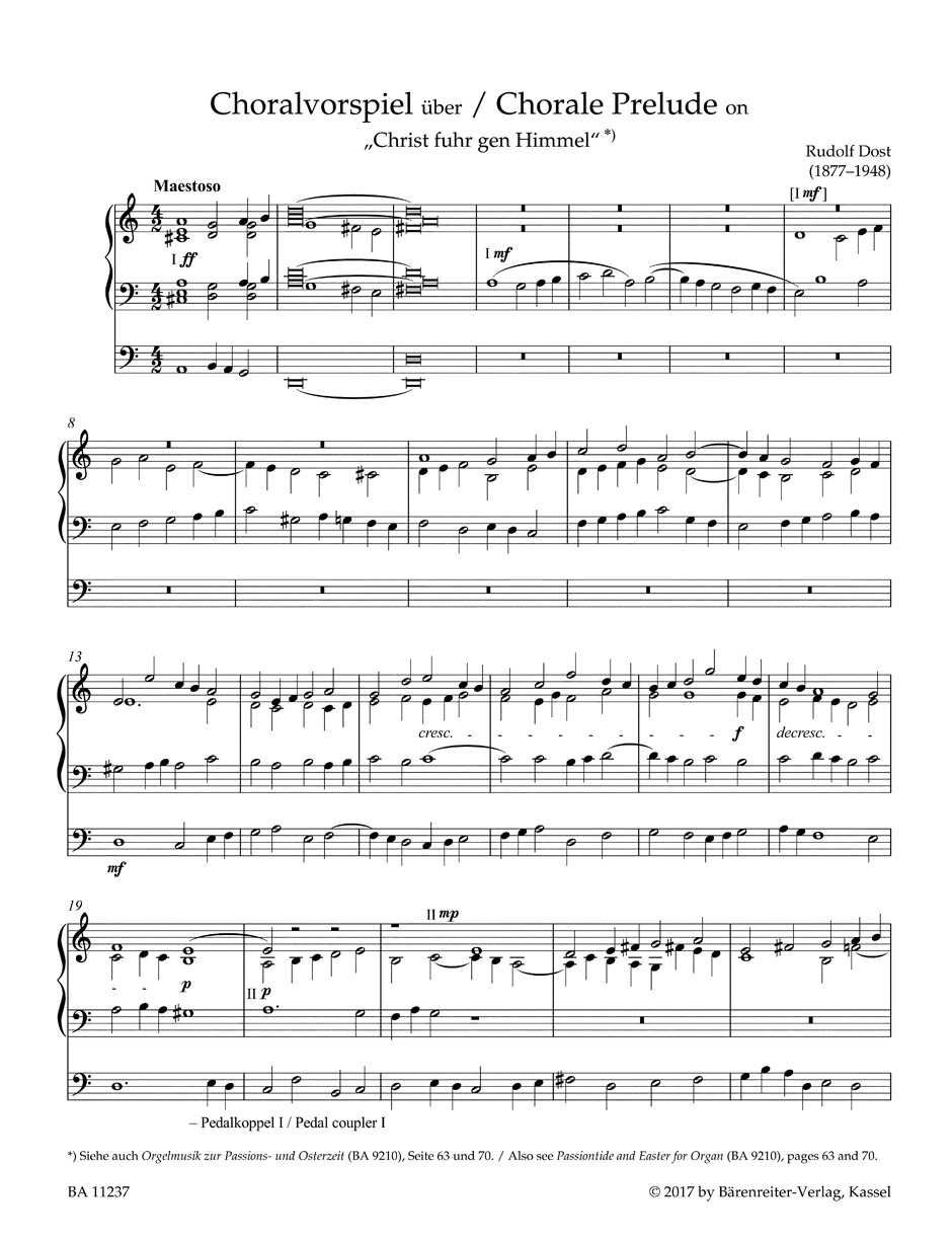 Orgelmusik zu Christi himmelfahrt, Pfingsten und Trinitas - Partition