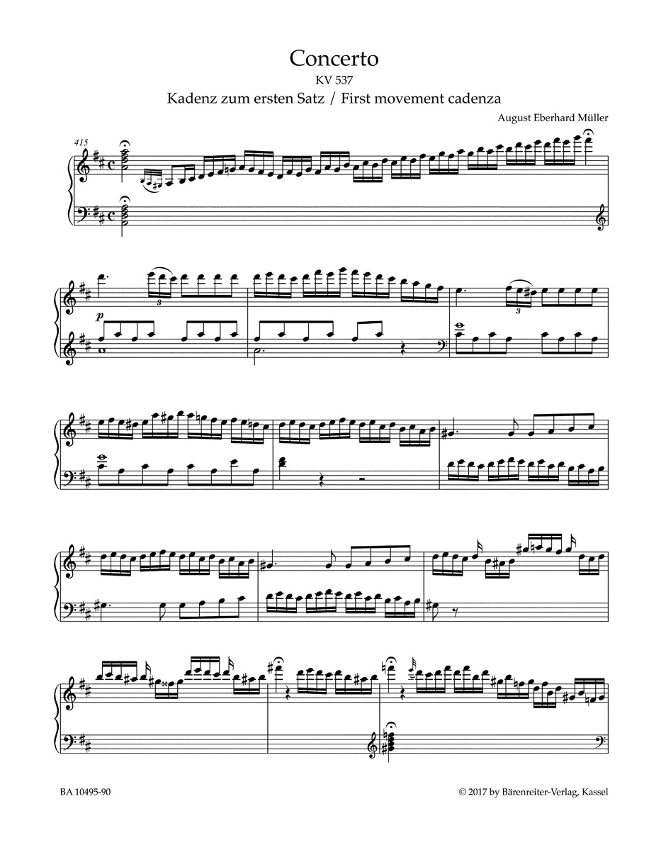 Concerto N° 26 KV 537 - Piano - MOZART - Partition - Piano