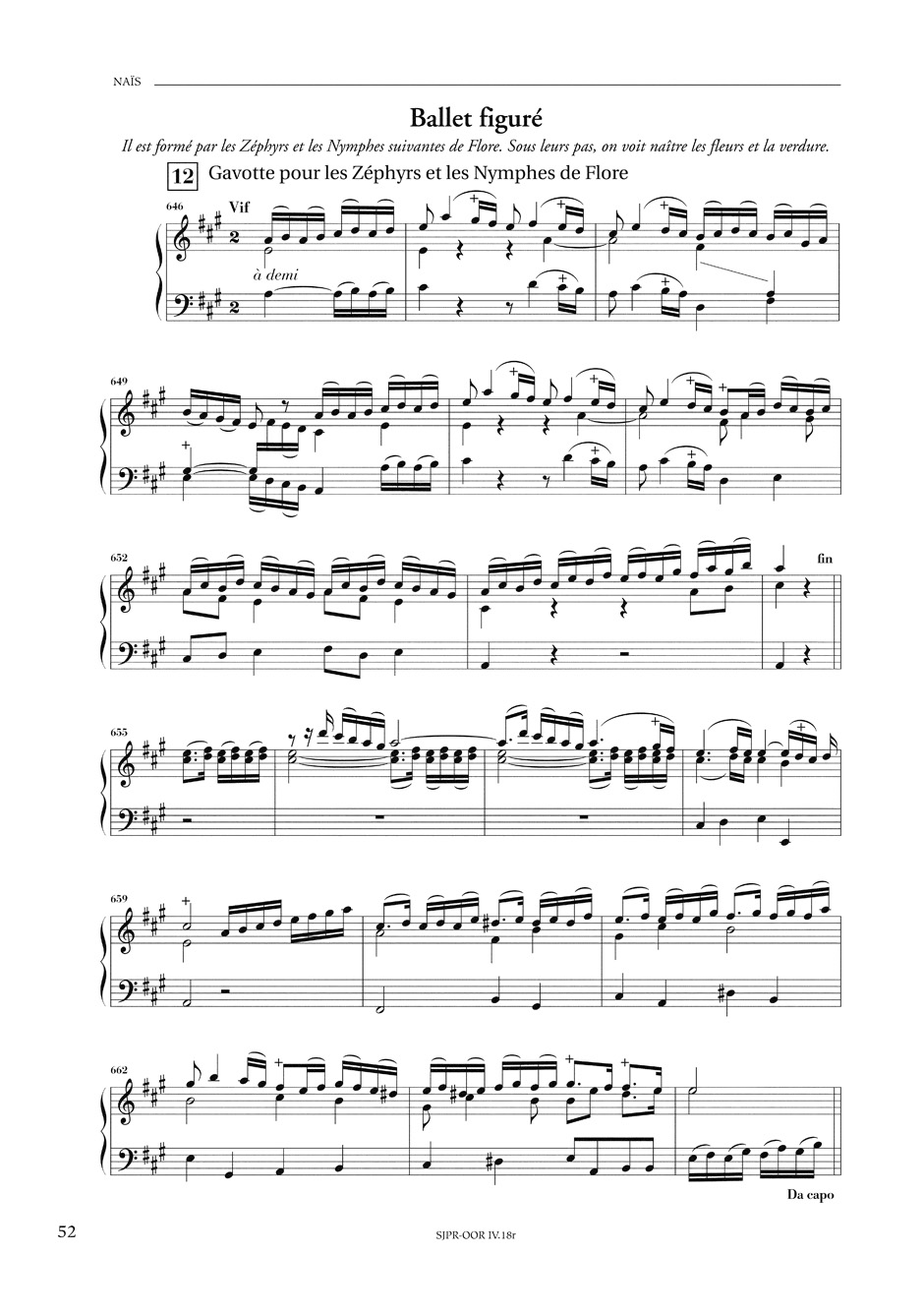 Naïs - RAMEAU - Partition - Opéras