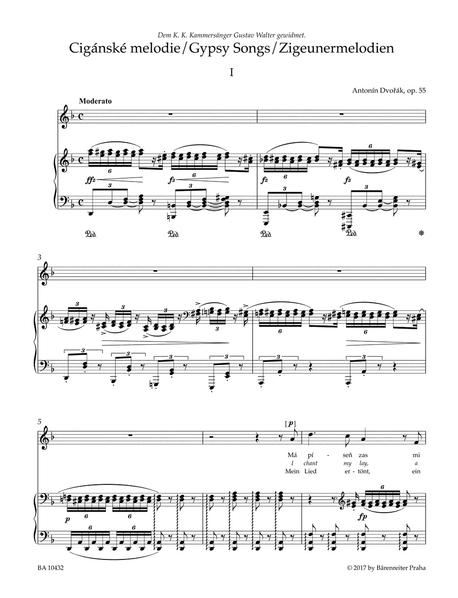 Zigeunermelodien op.55 - Voix grave - DVORAK - Partition - Mélodies