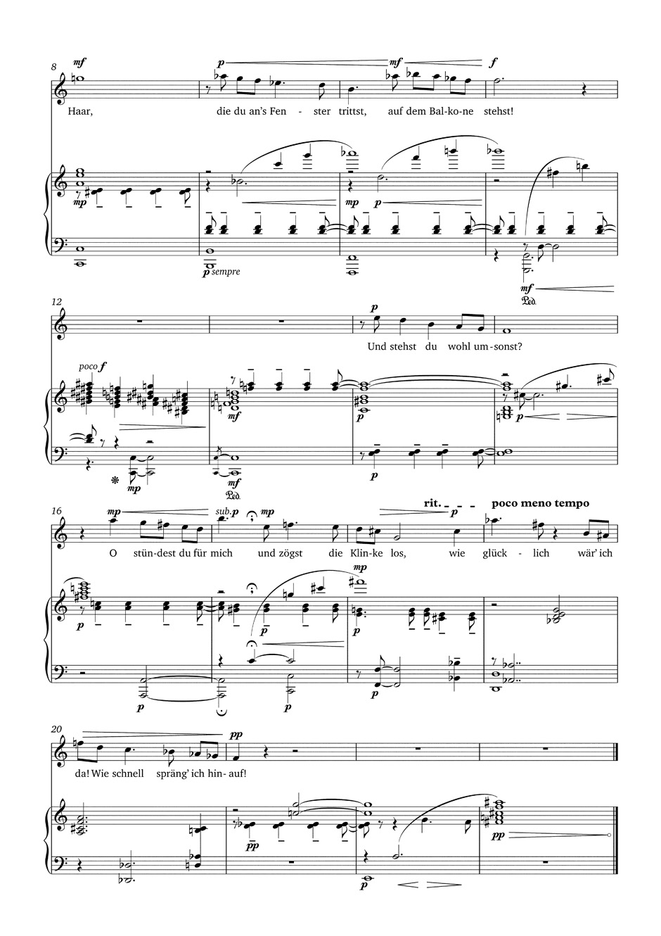 An die Entfernte - Manfred Trojahn - Partition - Mélodies