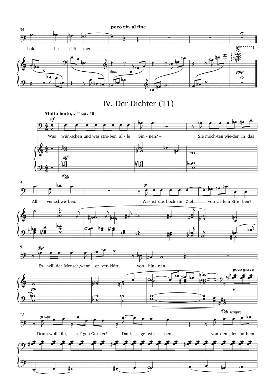 Abendröte. Voix moyenne - Manfred Trojahn - Partition - Mélodies