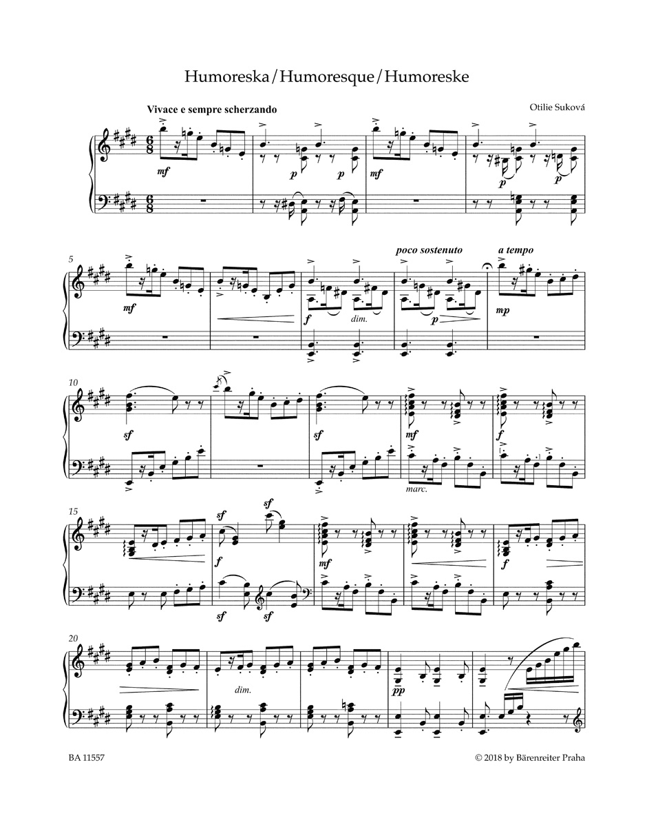 Piano Pieces - Otilie Sukova - Partition - Piano