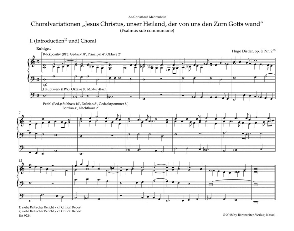 Neue Ausgabe Sämtlicher Orgelwerke Volume 4 - Hugo Distler - Partition