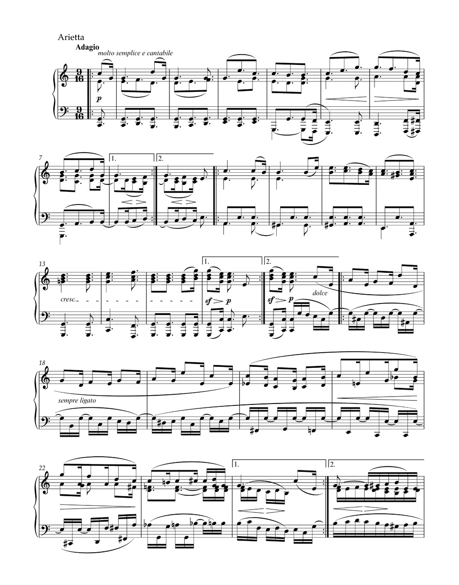 Sonate pour piano n° 32 en do mineur Opus 111 - BEETHOVEN - Partition