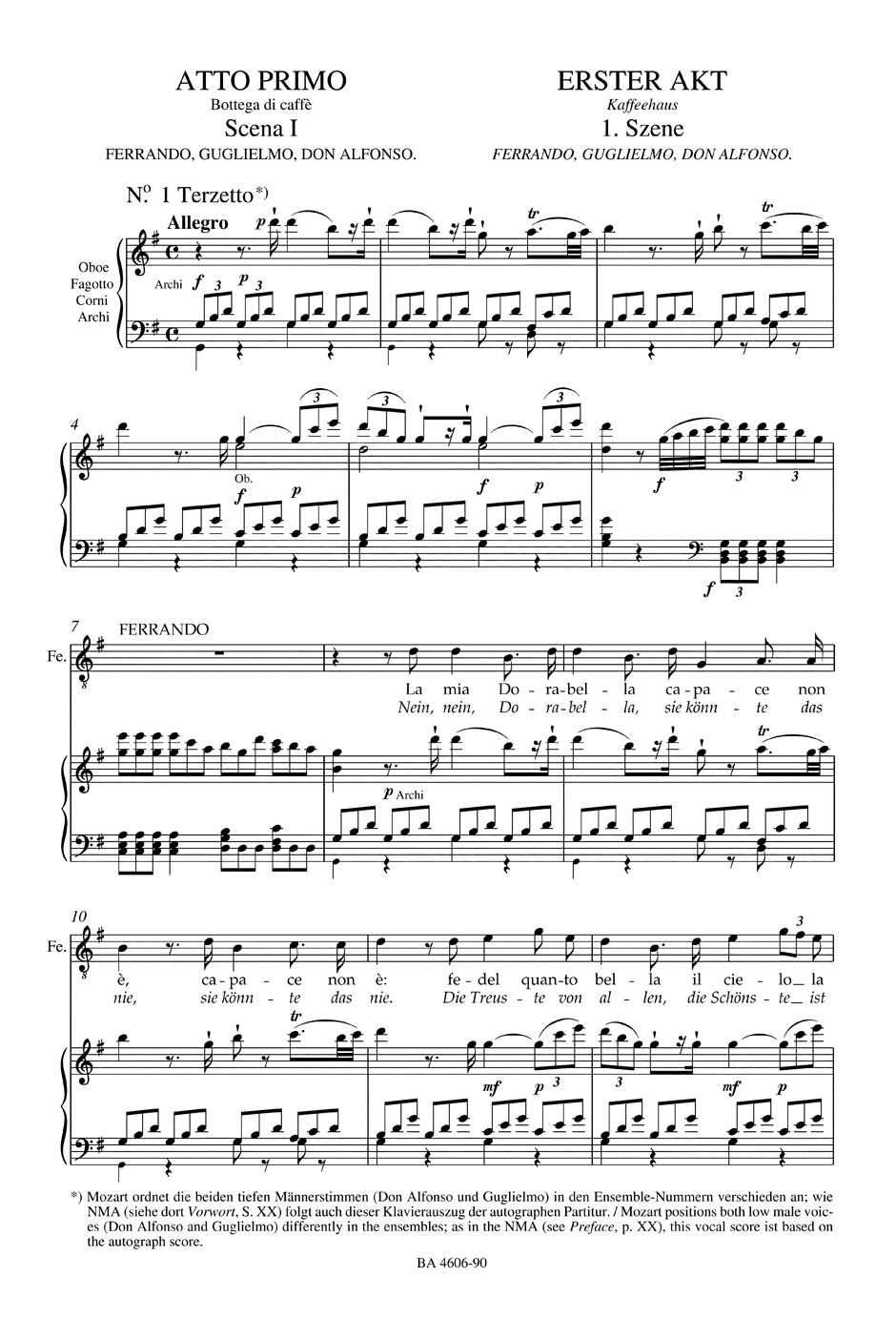 Così fan tutte. Edition Reliée - MOZART - Partition - Opéras