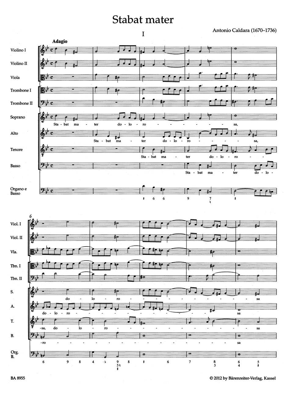 Stabat Mater. Conducteur - CALDARA - Partition - Chœur