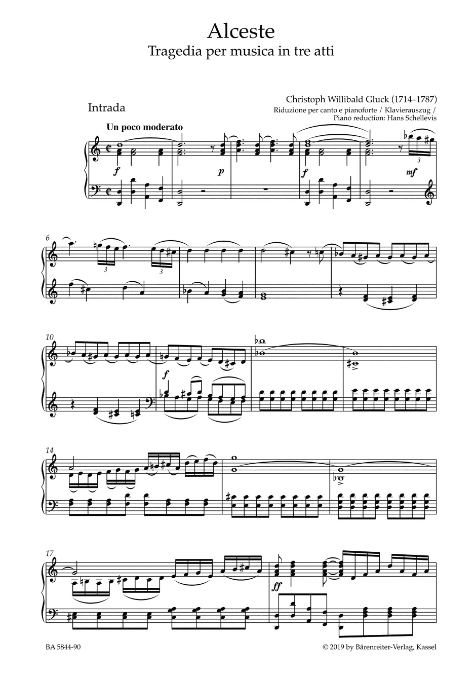Alceste - Version Vienne - GLUCK - Partition - Opéras