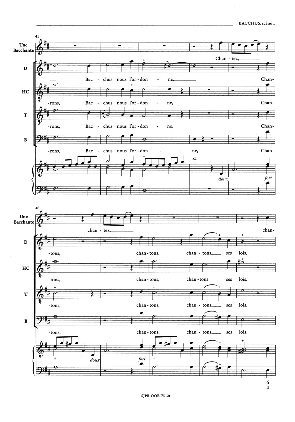 Le Temple de la Gloire - RAMEAU - Partition - Opéras