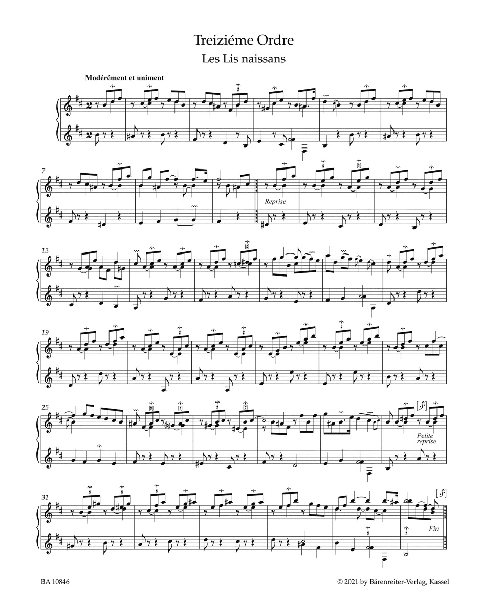 Pièces de Clavecin. 3ème Livre - COUPERIN - Partition - Clavecin