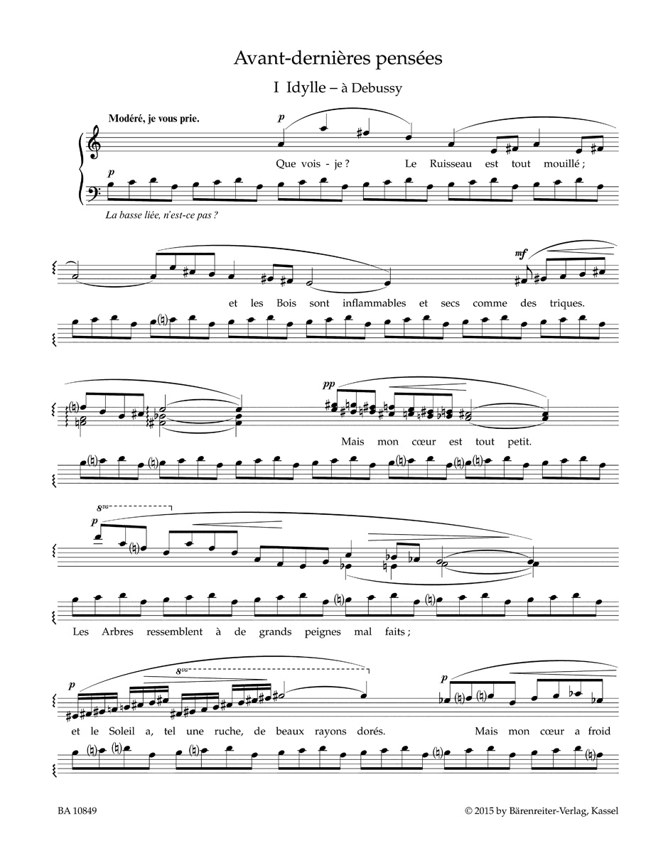 Avant-Dernières Pensées - SATIE - Partition - Piano