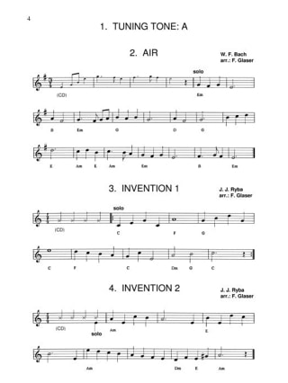 75 Baroque and Classical Pieces - Partition - Flûte à bec