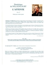 L'Attente, Opus 20 - Sonate pour Violon et Piano