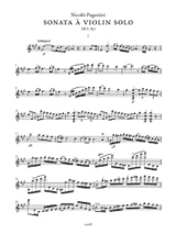 Sonate pour Violon seul - MS83 - PAGANINI - Partition - Violon